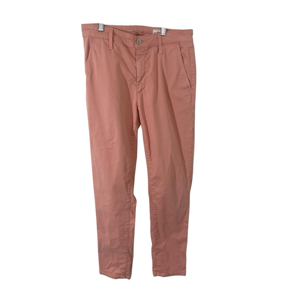 AG Adriano Goldschmied The Caden Tailored Trouser Peach Pink Pant 26R Preppy